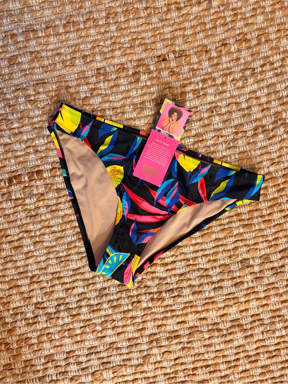 Tabitha Brown (Target)Neon Tropical print Bikini Bottom. Women’s large swimwear